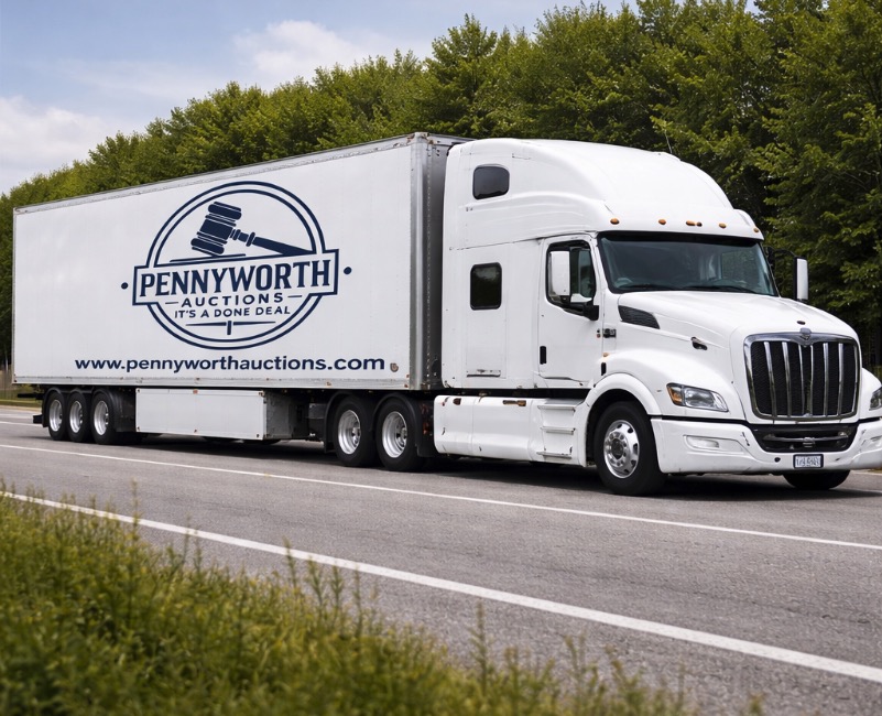 Pennyworth Auctions semi truck on highway